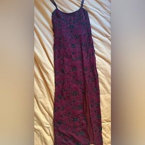 Scala Red Formal/prom dress 100% Silk Hand beaded